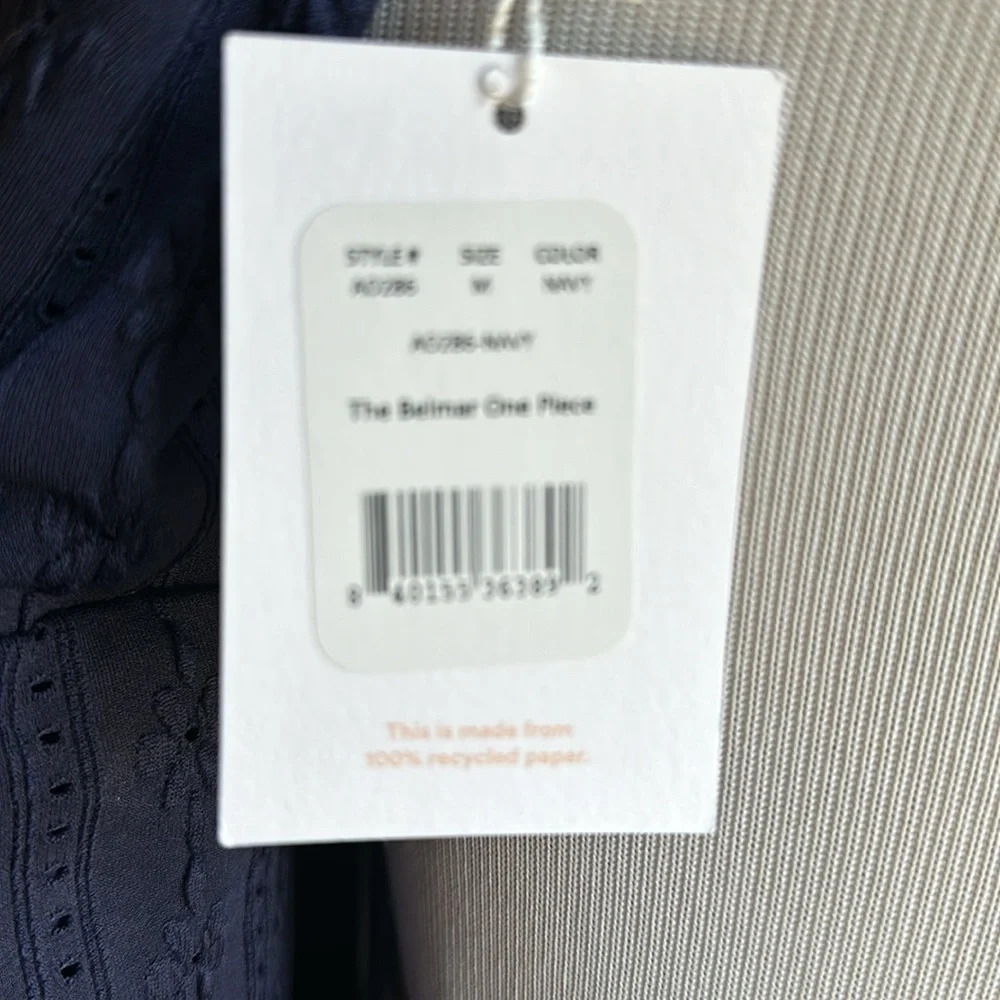 NWT Andie “The Belmar” Navy Eyelet One Piece, Size 10 - Picture 8 of 13